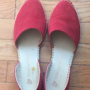 Red Macarena Suede espadrilles (worn once)